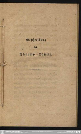 Beschreibung der Thermo-Lampe