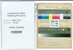 Entnazifizierung Mathilde Liedtke , geb. 08.07.1912 (Bueroangestellte)