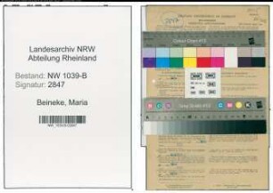 Entnazifizierung Maria Beineke , geb. 04.11.1900 (Lehrerin)