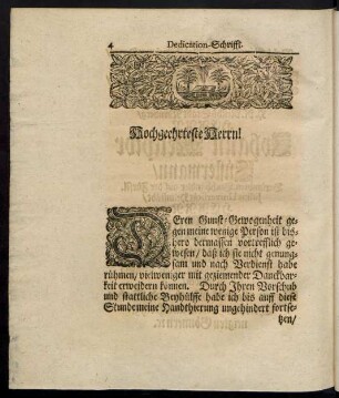 Dedication-Schrifft