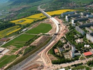 Jena, Autobahn A 4, Neubau Lobdeburg-Tunnel