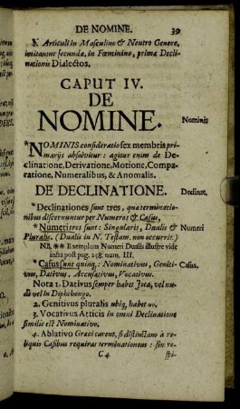 Caput IV. De Nomine.