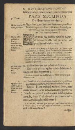 Pars Secunda De liberatione hominis. = Der ander Theil Von des Menschen Erlösung.