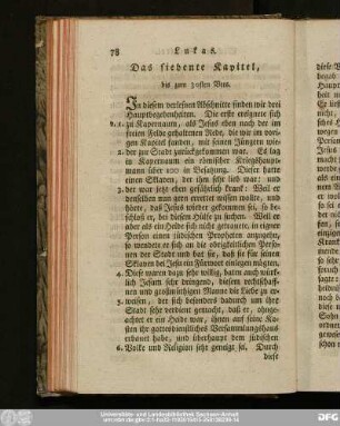 Das siebente Kapitel, bis zum 30sten Vers.