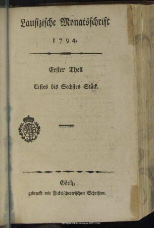 1794,1/6: Lausizische Monatsschrift