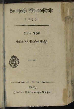1794,1/6: Lausizische Monatsschrift