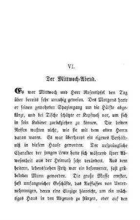 VI. Der Mittwoch-Abend