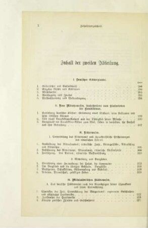 Inhalt der zweiten Abteilung