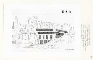 Einkaufszentrum, Hamburg-Altona (Diplomarbeit bei Peter Poelzig): Lageplan 1:1000