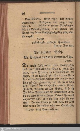 Dreyzehnter Brief
