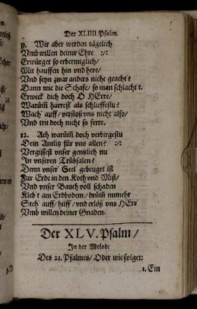 Der XLV. Psalm [-] Der XLIX. Psalm