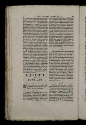 Caput I. De Linguis.
