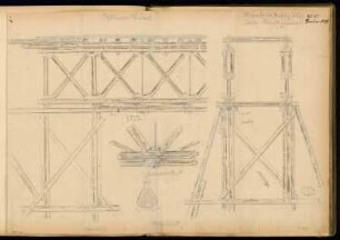 Hölzerner Viadukt Monatskonkurrenz Januar 1879: Konstruktionsdetails 1:20; Maßstabsleiste