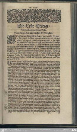 Die Predigten über den hundert und ersten Psalm