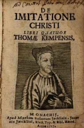 De Imitatione Christi Libri Quatuor Thomae Kempensis
