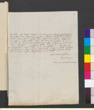 Brief von Meyer, Friedrich Adolph Karl an Goethe, Johann Wolfgang von