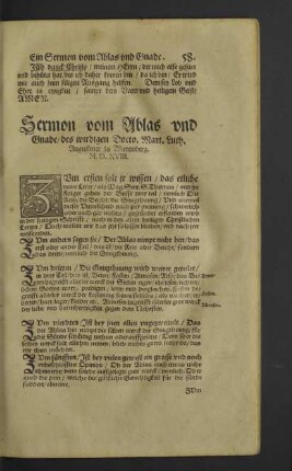 Sermon vom Ablas und Gnade