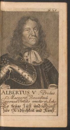 N. 26. Albertus V. Probus. Marggraf. Brandenb.
