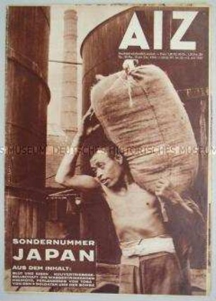 Proletarische Wochenzeitschrift "AIZ" (Exilausgabe) u.a. über Japan