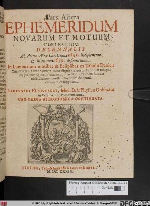Decennalis Ab Anno Aerae Christianae 1641. incipientum, & in annum 1650. desinentium