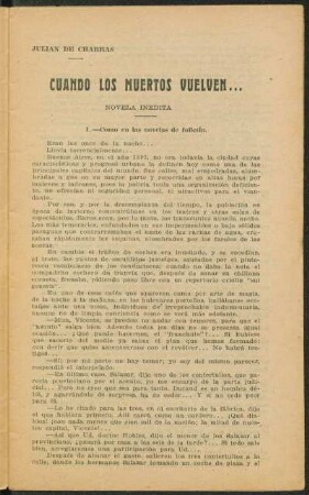 Cuando los muertos vuelven... [Capitulo] I. - VIII.