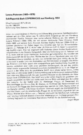 Lorenz Petersen (1803-1870) Schiffsporträt Bark Copernicus aus Hamburg, 1854