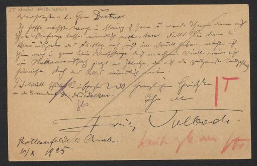 Brief an B. Schott's Söhne : 10.10.1925