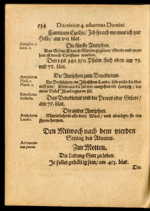 Den Mitwoch nach dem vierden Sontag des Advents.