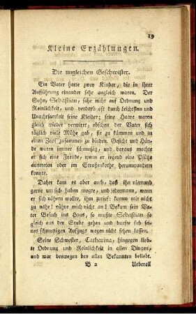 Kleine Erzählungen.