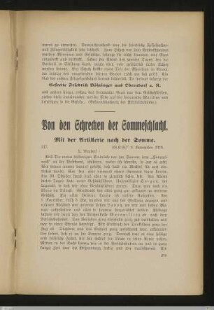 Von den Schrecken der Sommeschlacht