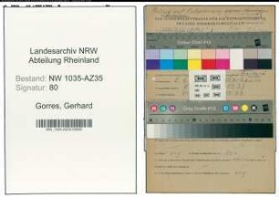 Entnazifizierung Gerhard Gorres , geb. 02.06.1908 (Schlosser)