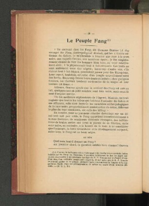 Le Peuple Fang.