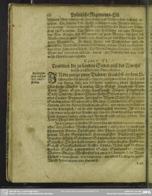 Caput VI. Tractiret die zu beyden Seiten auß der Wurtzel herfür wachsende vier Nebensblätter