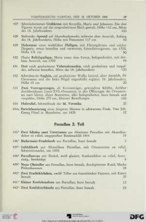 Porzellan 2. Teil (Nr. 435-461)