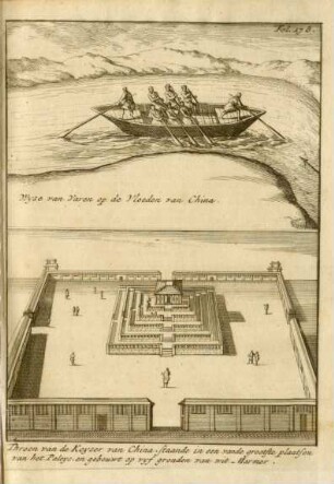 Throon van de Keyser van China, staande in een vande grootste plaatsen ...
