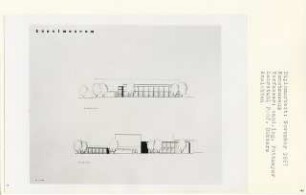 Kunstmuseum (Diplomarbeit bei Kurt Dübbers): Ansichten von Norden und Osten 1:200