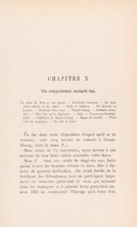 Chapitre X. Un conquérant malgré lui