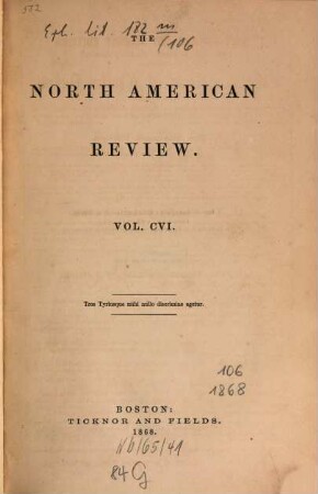 The North American review. 106. 1868
