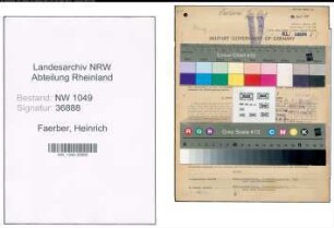 Entnazifizierung Heinrich Faerber , geb. 29.01.1915 (Buchhalter)