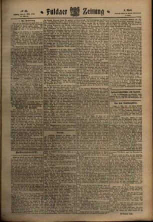 Dritte Ausgabe vom Samstag, den 12. März 1910.