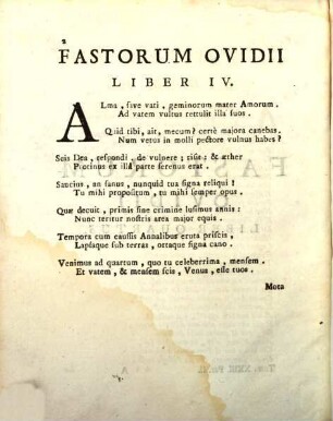I ... Libri De'Fasti Di Publio Ovidio Nasone, 2. Gli Ultimi Tre Libri