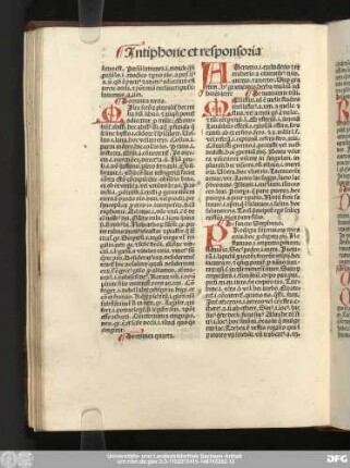 [De antiphonis et responsoria]