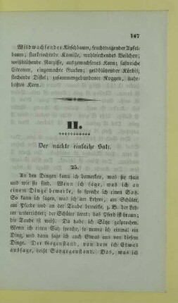 II. Der nackte einfache Satz