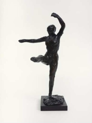 Tänzerin, vierte Position vor, auf dem linken Bein stehend, erste Studie