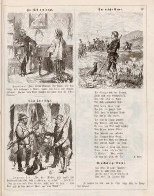 "Zu viel verlangt" "Lüge über Lüge" "Der reiche Arme"