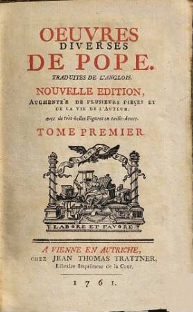 Oeuvres Diverses De Pope : Traduites De L'Anglois, Tome Premier