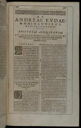 Epistola Monitoria [...]