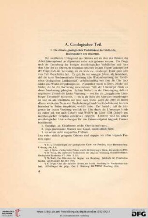 A. Geologischer Teil