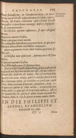 In Die Philippi Et Iacobi ...