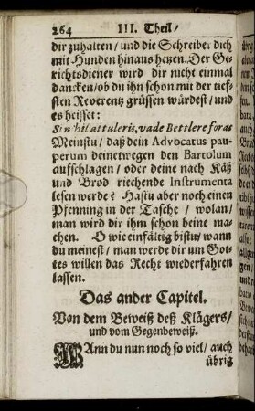 Das ander Capitel. Von dem Beweis deß Klägers/ und vom Gegenbeweiß.